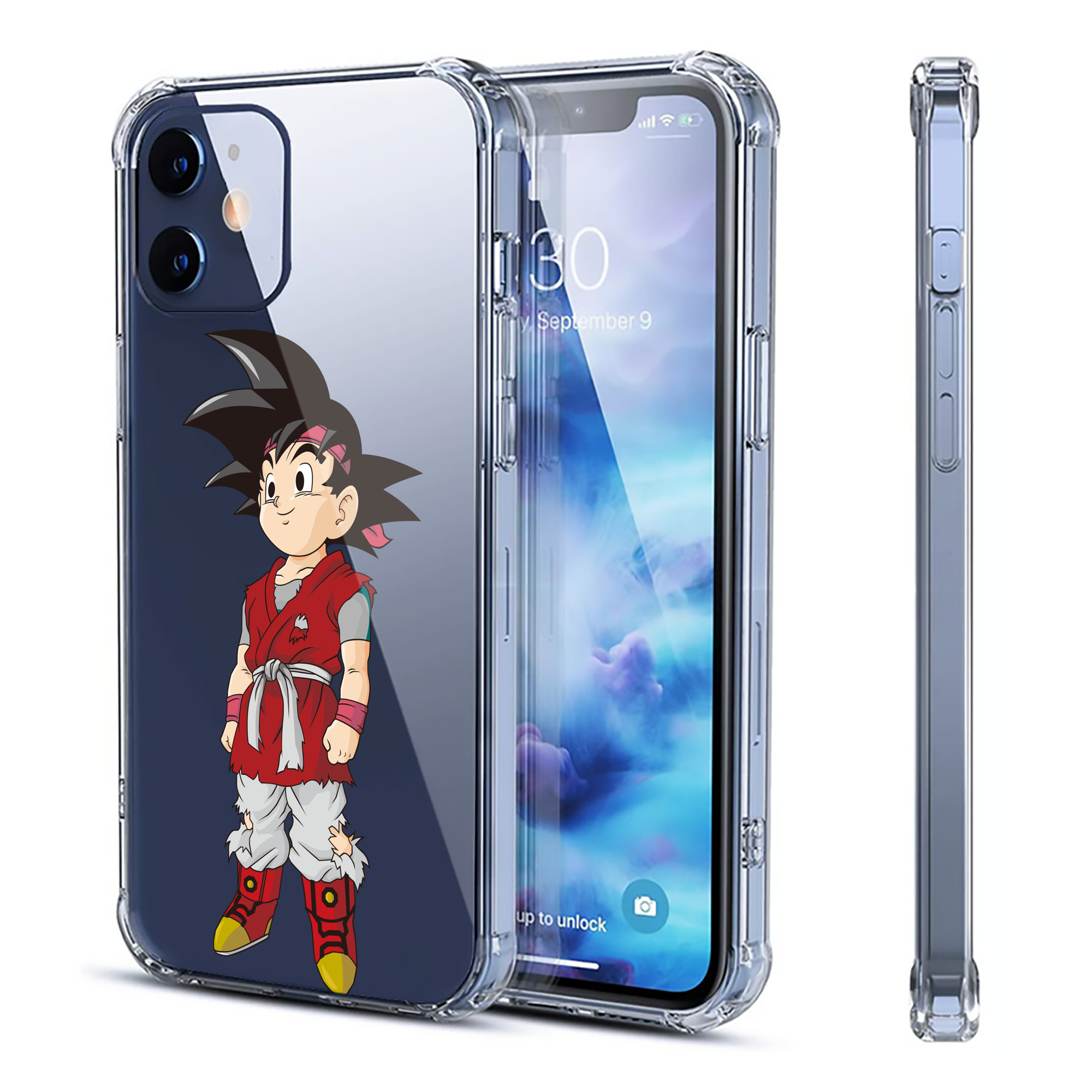 （画像用） ドラゴンボール 孫悟空（そん ごくう）Son Goku カカロット DRAGON BALL Kakarotto 【iPhone 12シリーズ対応】透明スマホケース（クリアソフトケース）